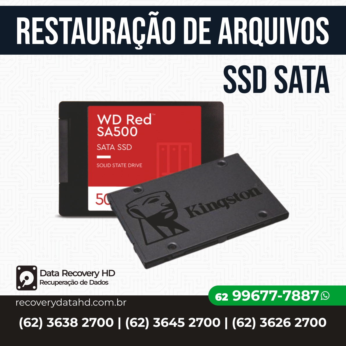 RECOVERY DATA HD GOIANIA-RECUPERAÇÃO DE ARQUIVOS DE SSD GOIAS