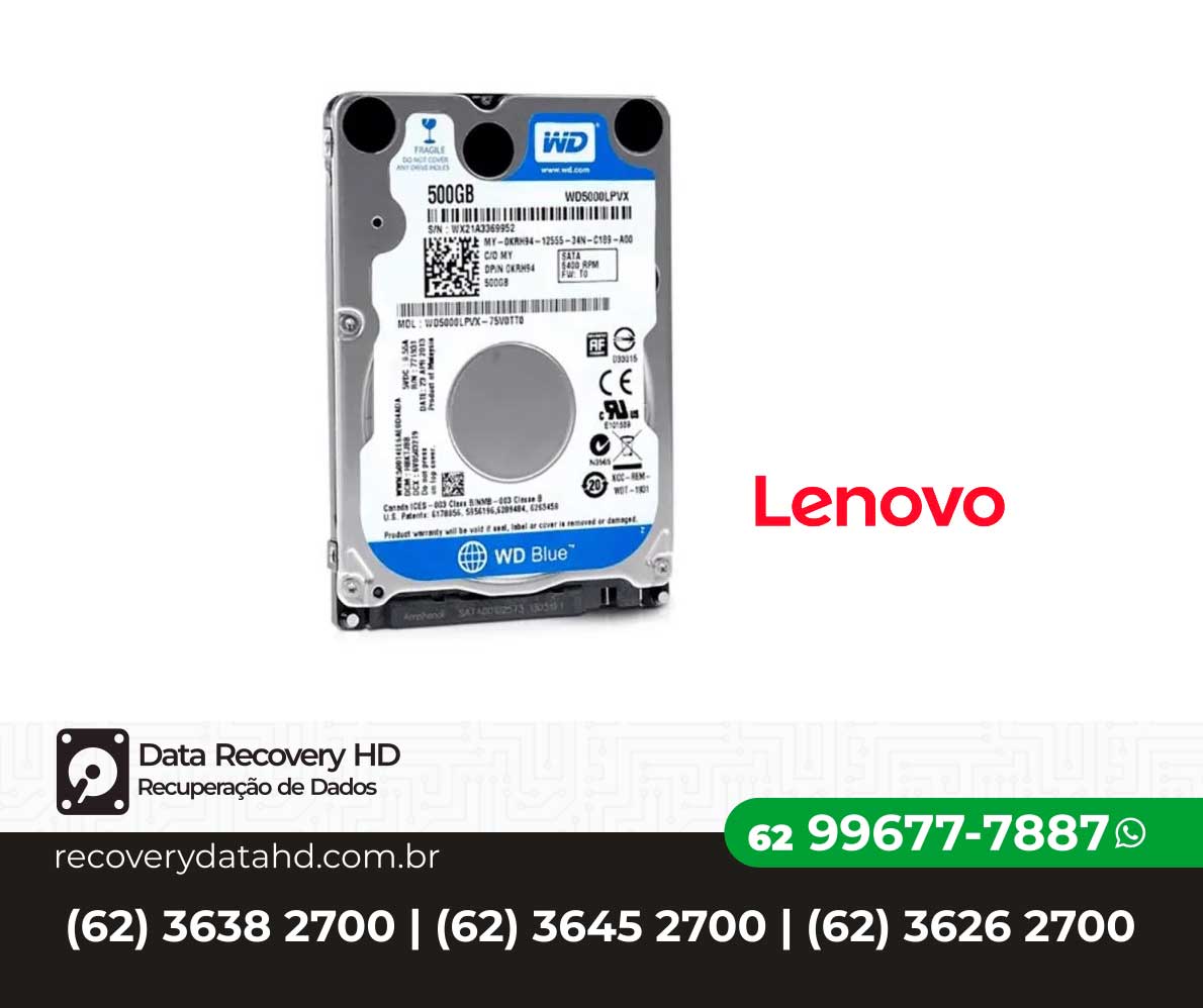 RECOVERY DATA HD GOIANIA-RECUPERAÇÃO DE ARQUIVOS EM HDS DE NOTEBOOK LENOVO GOIANIA