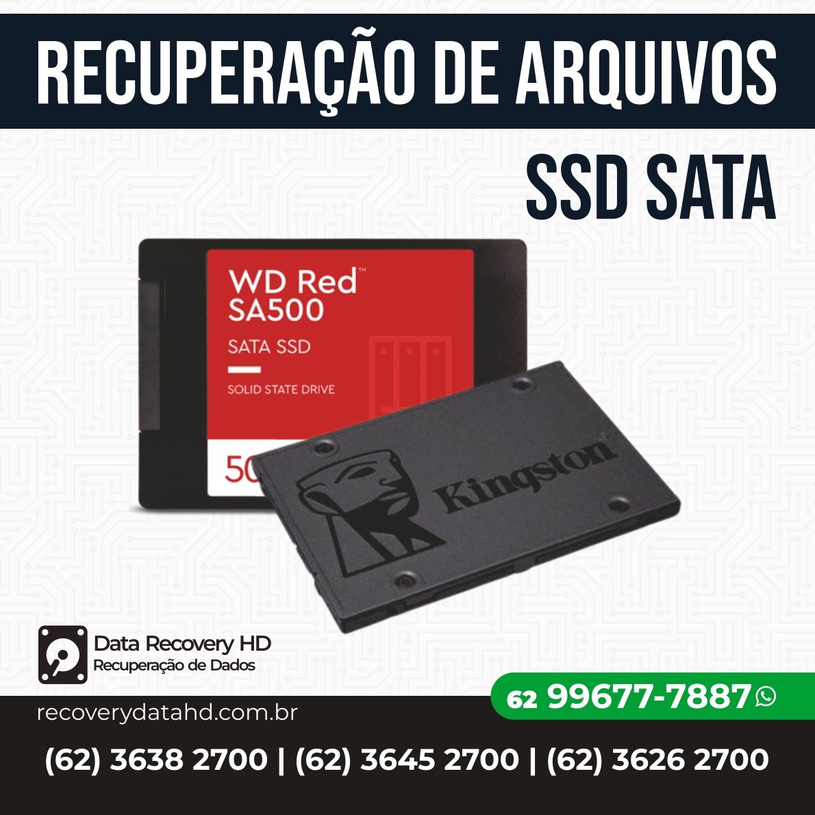 RECOVERY DATA HD GOIANIA-RECUPERAÇÃO DE ARQUIVOS SSD SATA GOIAS